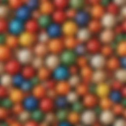 An array of materials for crafting a bouncing ball