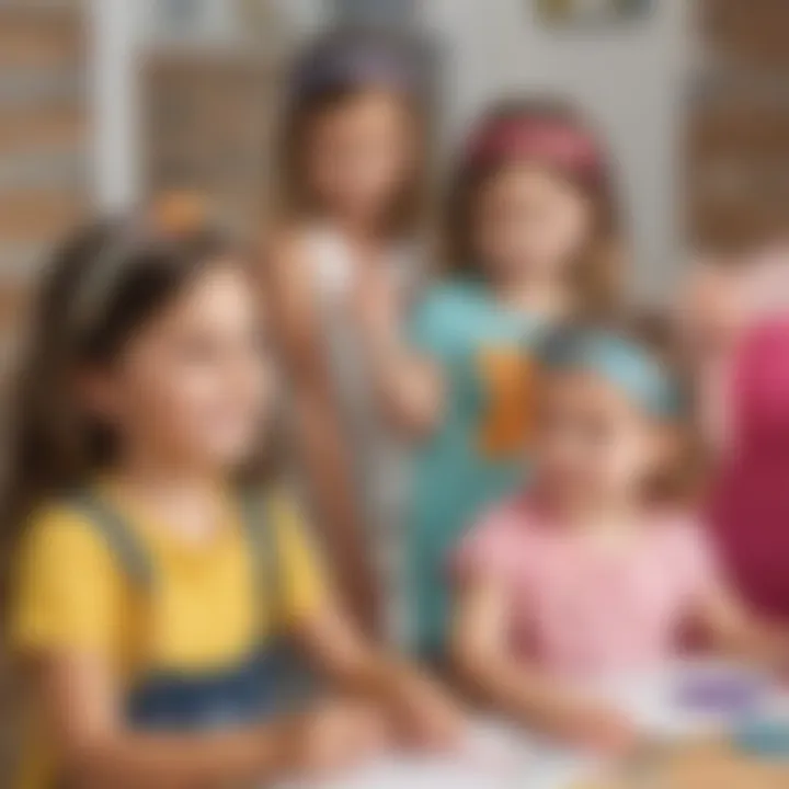 Children engaged in a fun DIY activity making personalized headbands