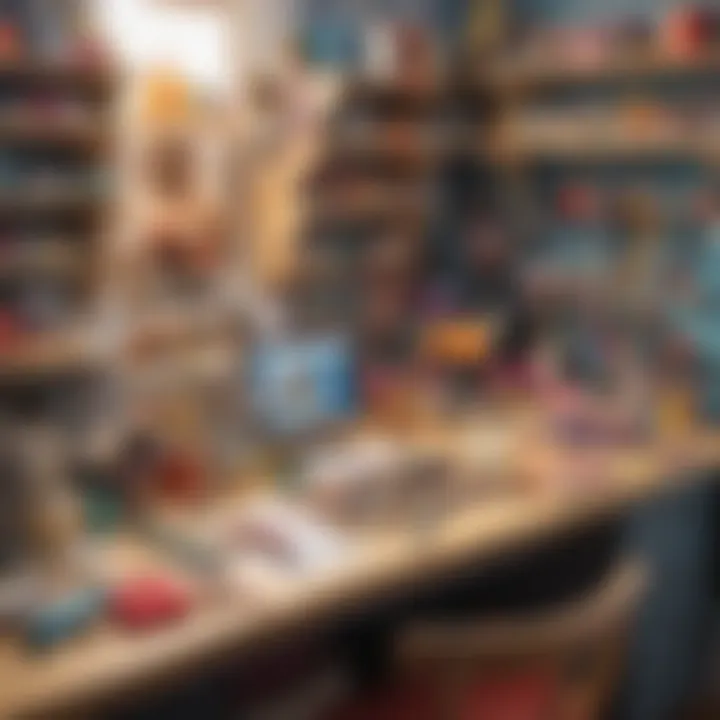 A workspace filled with tools and materials for creative headband crafting