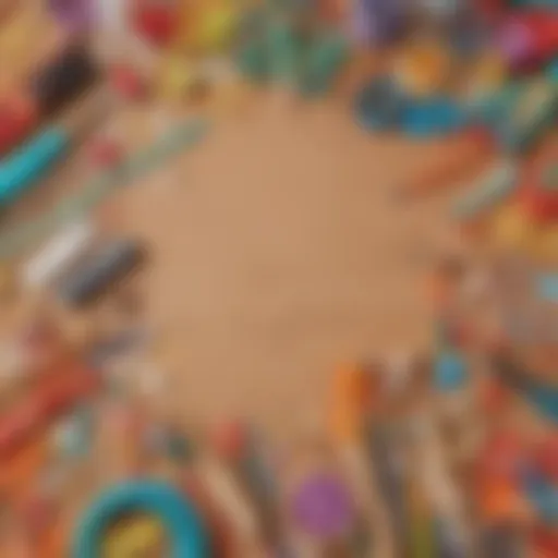 Colorful craft materials laid out for a creative session