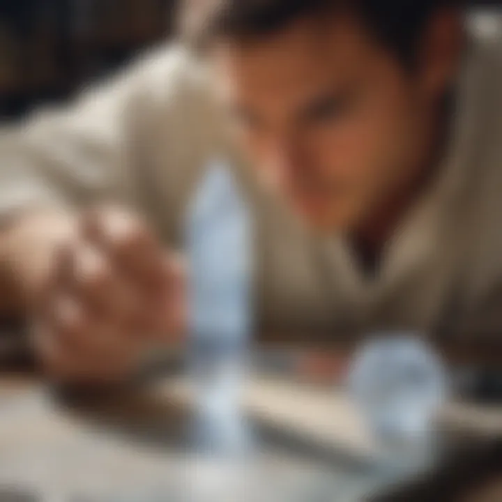 Craftsman selecting rare crystal for lightsaber