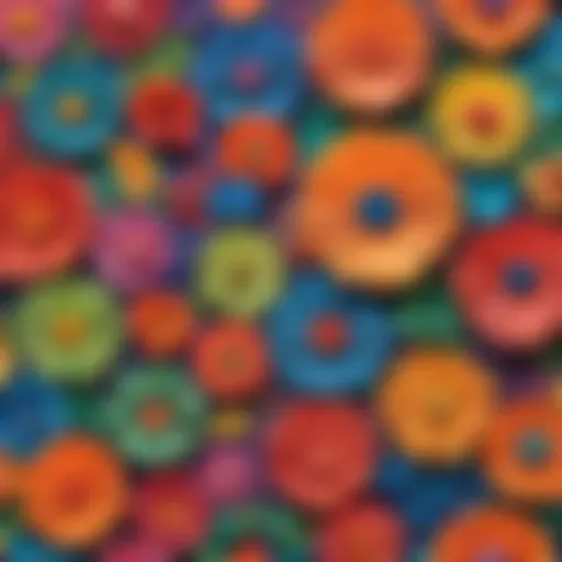 Crafted Colorful Recycled Paper Art