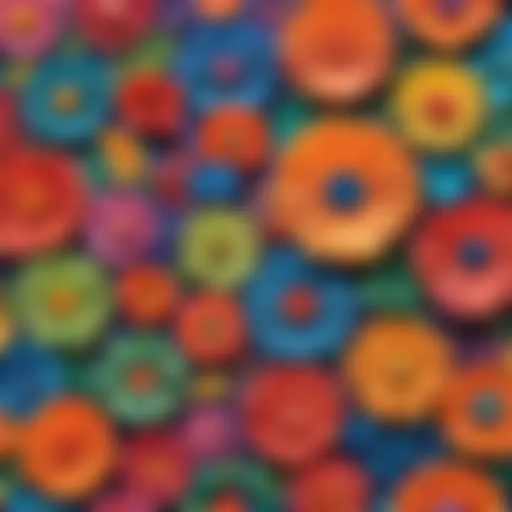 Crafted Colorful Recycled Paper Art