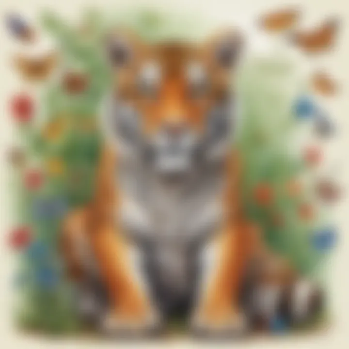 Illustration of creative animal coloring options in online game
