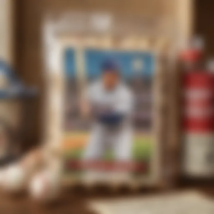 Baseball-themed goody bag with personalized baseball cards