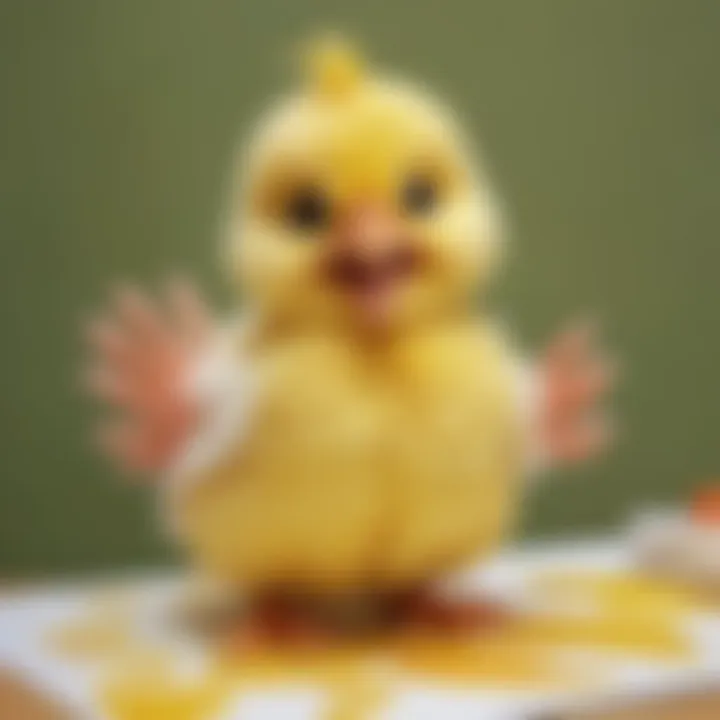 Creative Chick Finger Painting Activity