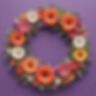 Floral Thank You Wreath Craft Creating a floral wreath with thank you notes
