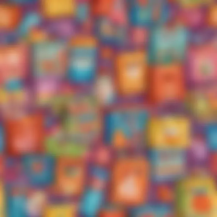Colorful party bags designed for children's birthday celebrations