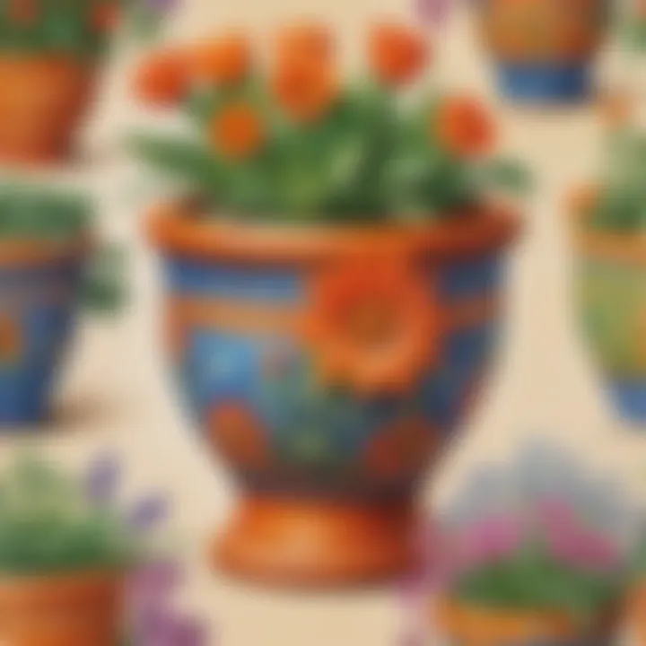 Creative Flower Pot Painting