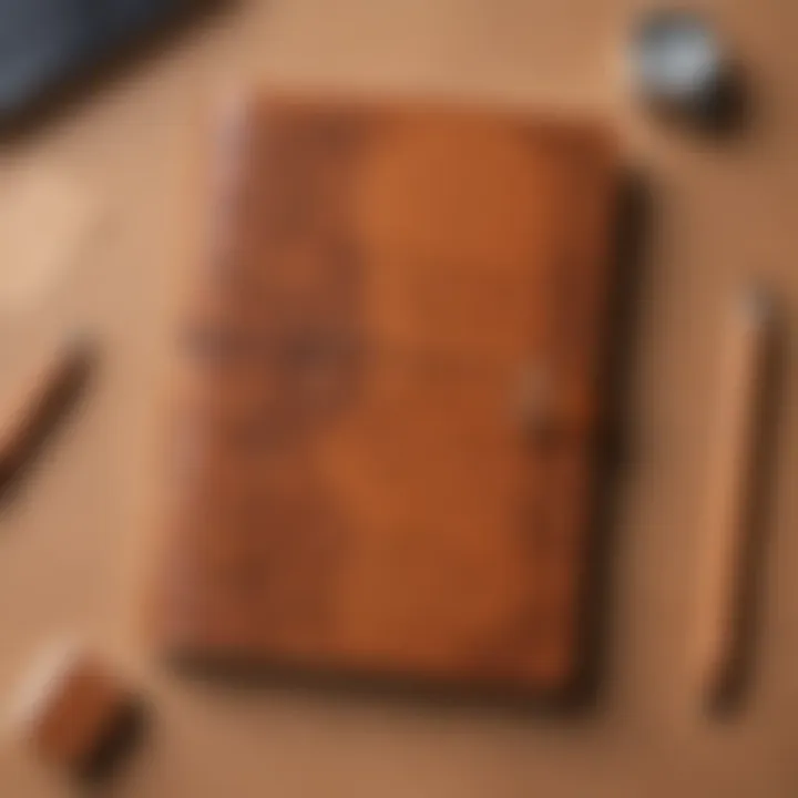 Personalized leather notebook