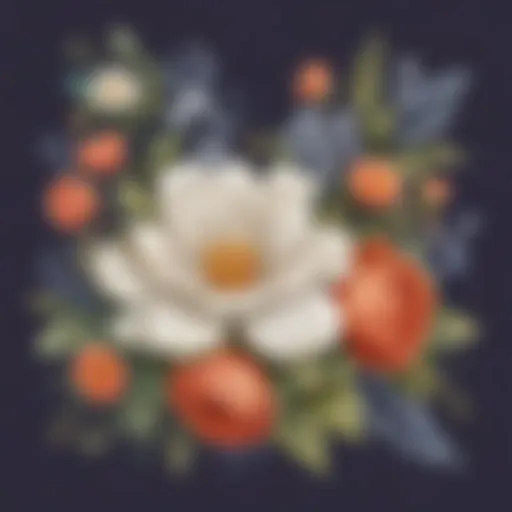 Elegant floral thank you card design