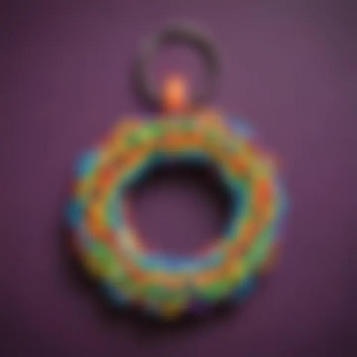 Creative Rainbow Loom Band Keychain