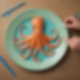 Crafting a paper plate octopus