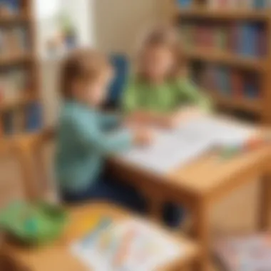 Engaging Learning Tools Illustration of creative and interactive learning tools for children