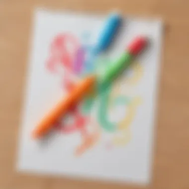 Creative Letter Tracing Activity with Colorful Markers