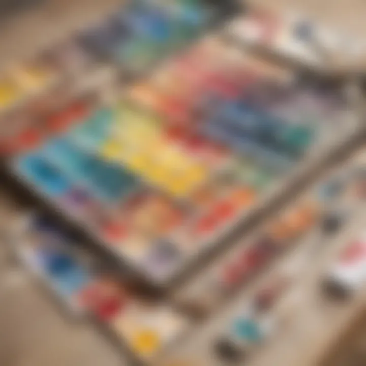 Creative paint palette organization for tidy painting