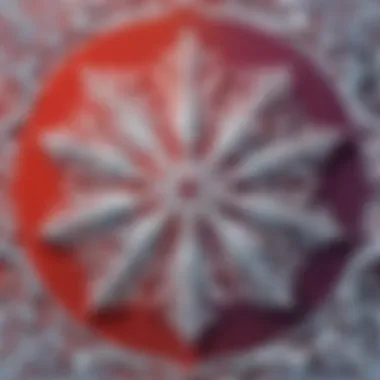 Creative process of designing a snowflake