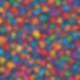 Colorful cut-out shapes for children's art projects