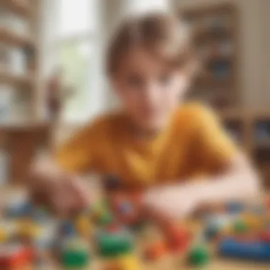 Fostering Creativity Through LEGO A child creatively building with LEGO bricks