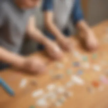 Children engaged in a DIY Band-Aid crafting activity.