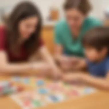 Fostering Creativity Through Collaboration Parents and children collaborating on a creative project.
