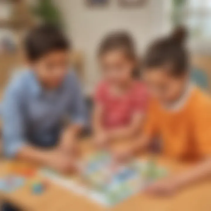 Children engaged in a CVC blending game