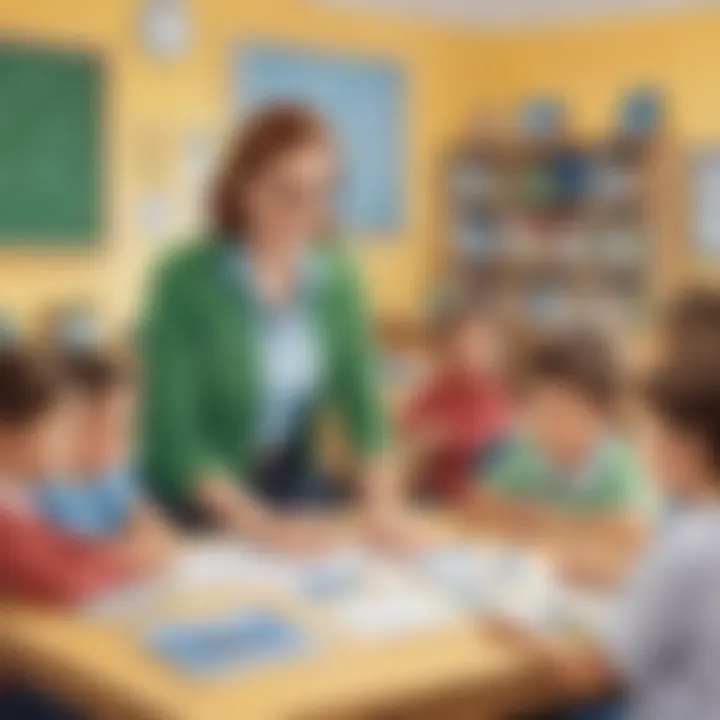 A teacher facilitating a CVC blending activity