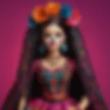 Day of the Dead Barbie in vibrant traditional attire