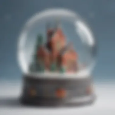 Decorating Snow Globe with Glitter Decorating Snow Globe with Glitter