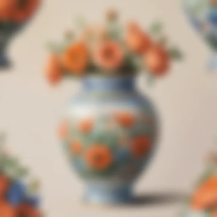 Delicate hand-painted vase