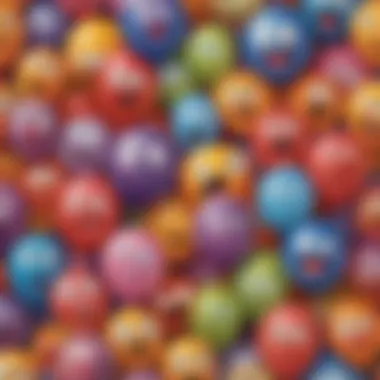 Colorful Balloons with Funny Faces Colorful Balloons with Funny Faces