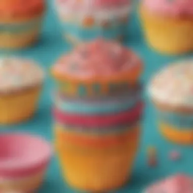 Artistic Patterns for Cupcake Liners Colorful cupcake liners designed with artistic patterns and themes.