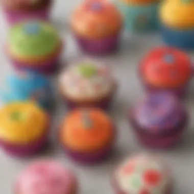 Vibrant Printing Options for Liners Printing options showcasing vibrant designs for personalized cupcake liners.