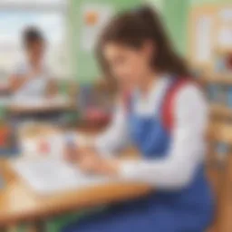 A vibrant worksheet featuring creative educational activities