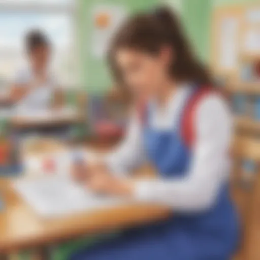 A vibrant worksheet featuring creative educational activities