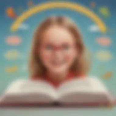 Sight Words in Literature Illustration of a book filled with simple sentences made from sight words