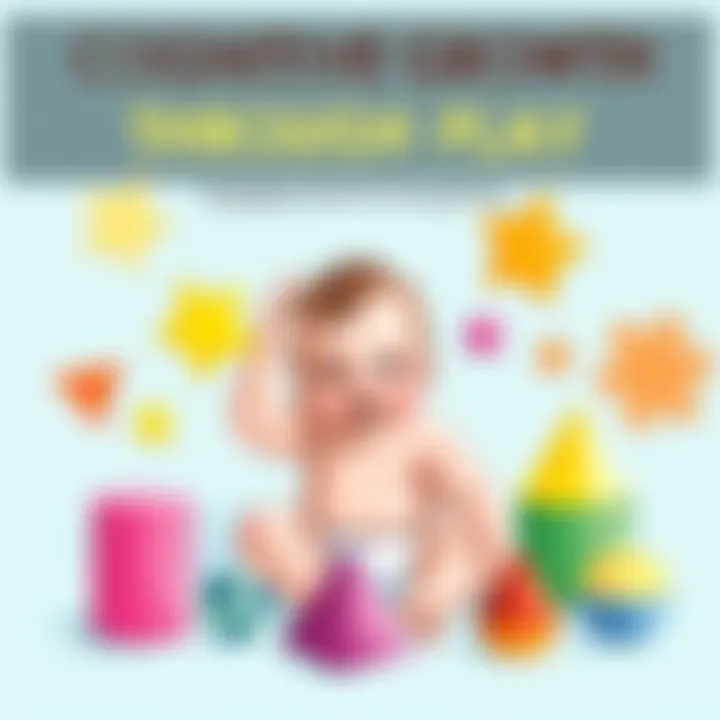 Baby interacting with various shapes and colors