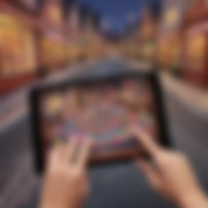 Digital version of Candy Lane being played on a tablet, illustrating modern adaptations.