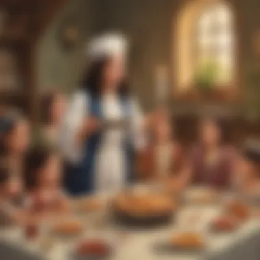 Disney characters partaking in Passover rituals