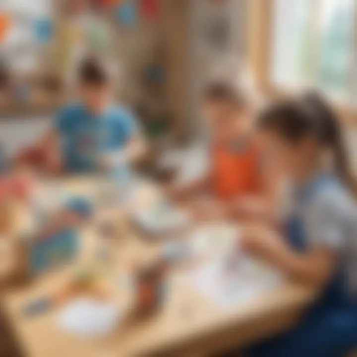 Children Engaged in DIY Craft Activity