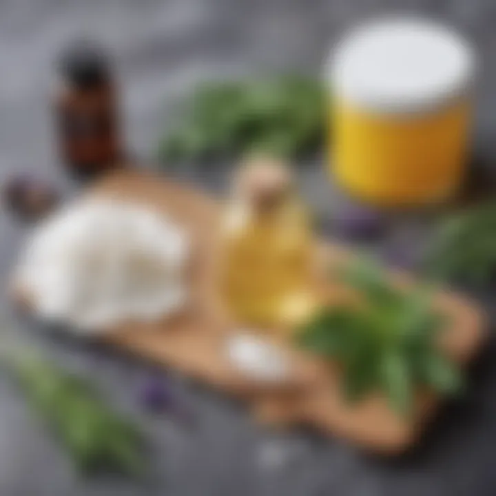Essential oils and cleaning ingredients for DIY disinfectant wipes