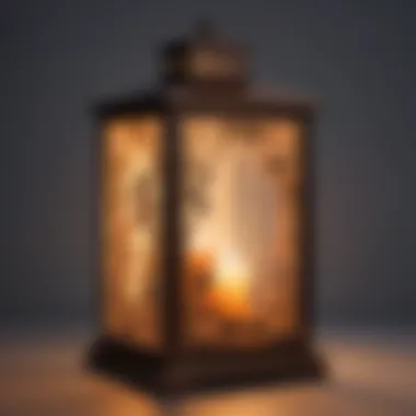 Elegant DIY memorial lantern with soft glowing light