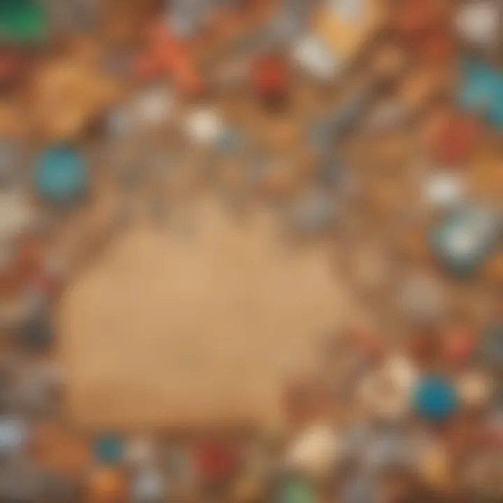 A variety of materials used for crafting puzzles