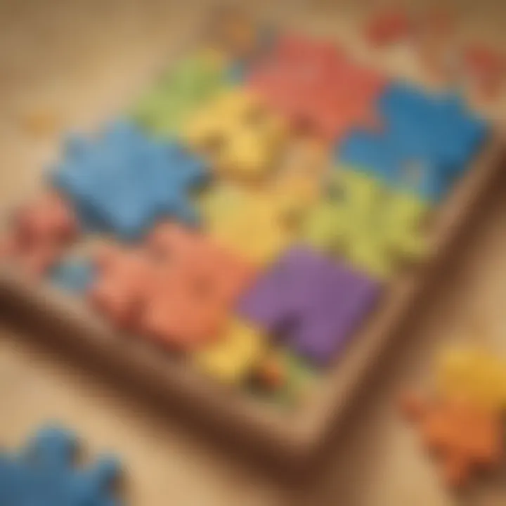 A close-up of an engaging puzzle design layout