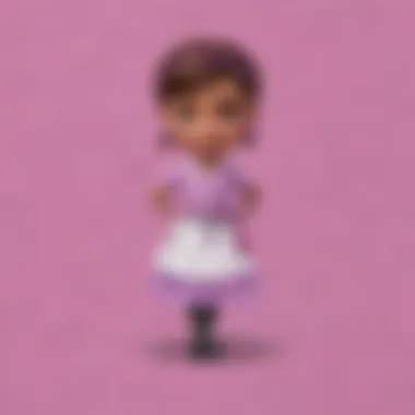 Detailed Design Features of Doc McStuffins Table Cloth Close-up of the design features on the Doc McStuffins table cloth
