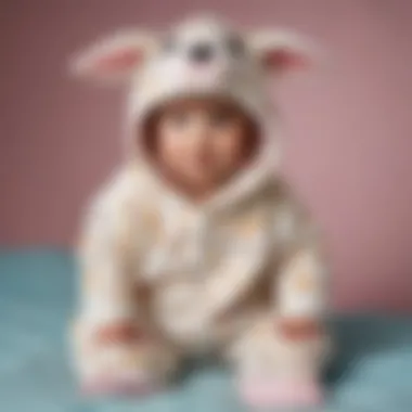 Two-year-old in animal onesie pajamas