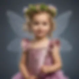 Two-year-old girl in fairy costume