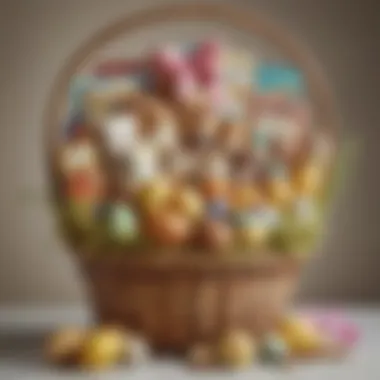 Luxurious Easter basket filled with gourmet delights