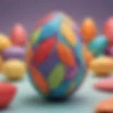 Colorful paper egg decorations