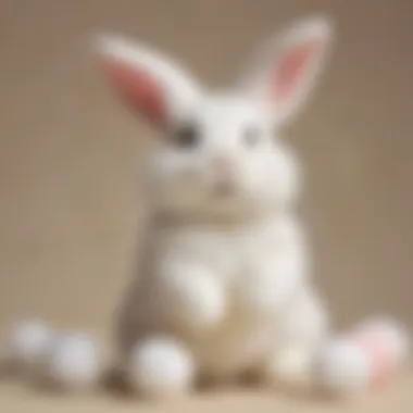 Adorable Cotton Ball Bunny Cute bunny made from cotton balls